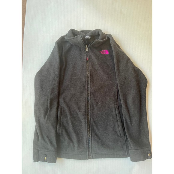 The North Face‎ Fleece Jacket Black Girls Size X-Large - Picture 1 of 5